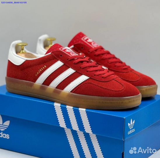 Кроссовки Adidas Gazelle Red (Арт.66226)