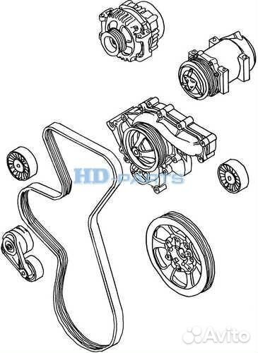 HD-parts 302423 Ролик натяжителя ремня 38/4073/80 Scania 4-series