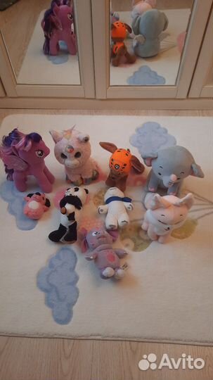 Мягкая игрушка, машинки