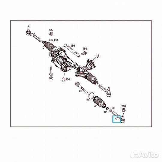 Наконечник тяги рулевой прав. новый / оригинал