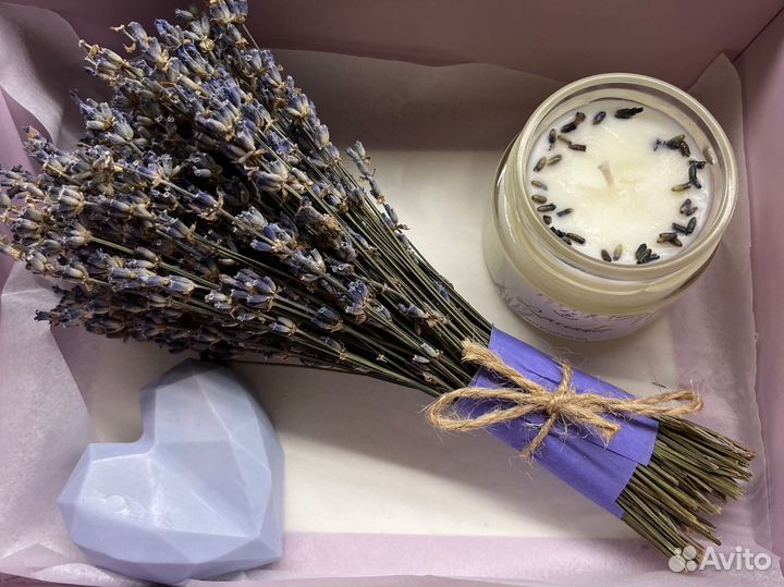 Подарочный набор лаванда свеча мыло