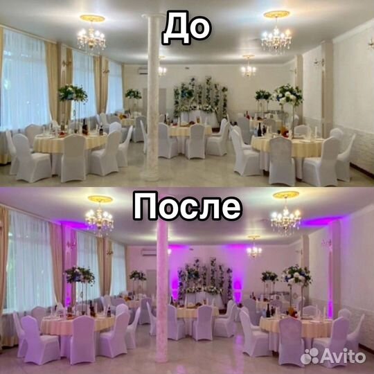 Аренда светового оборудования (подсветка зала)