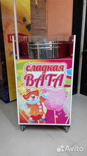 Аппарат для сладкой ваты + Тумба + Палочки