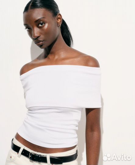 Топ Zara со спущенными плечами(коллекция 2024 (S)