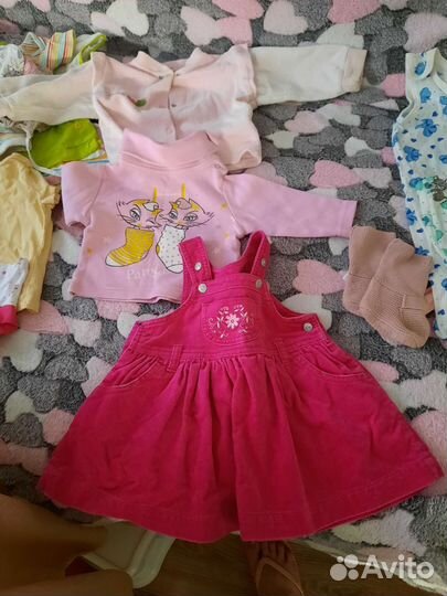 Детские вещи пакетом от 0 до года для девочки