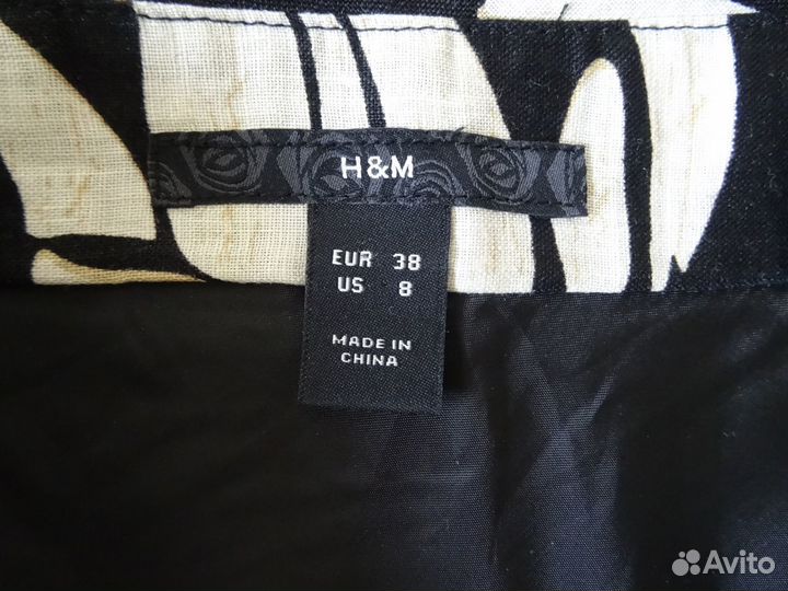 Новая льняная юбка H&M, лен, р.44-46