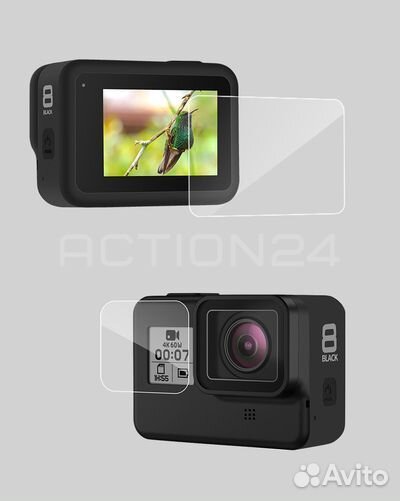 Набор защитных стекол Telesin для GoPro Hero 8 Bla