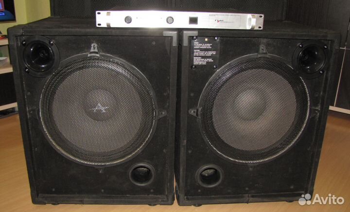 Колонки C-Mark 1080W Pro-115 2шт Усилитель Dual