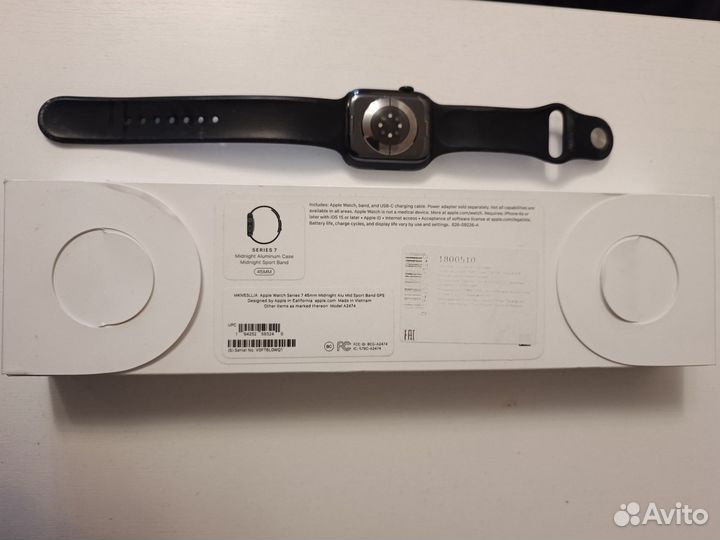 Часы apple watch 7 45 mm blue