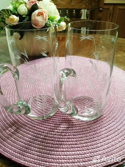 Набор хрустальных бокалов (кружек) для напитков