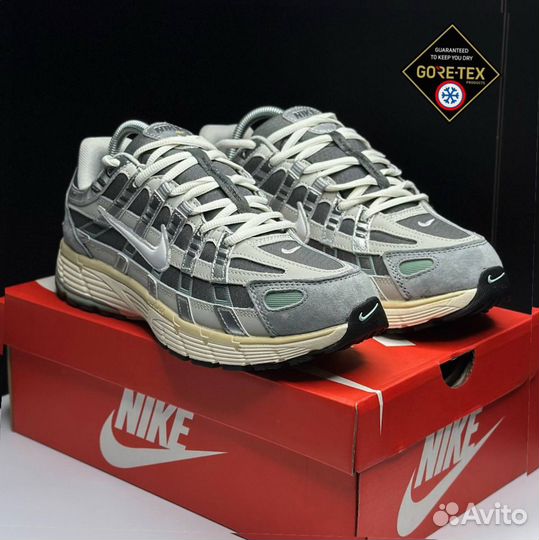 Кроссовки зимние Nike P-6000 gray and white