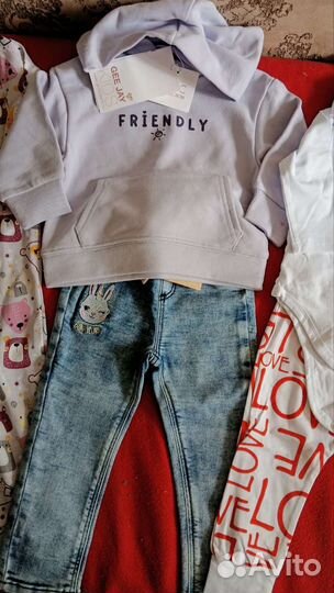 Пакет новых вещей на девочку 80-86 см