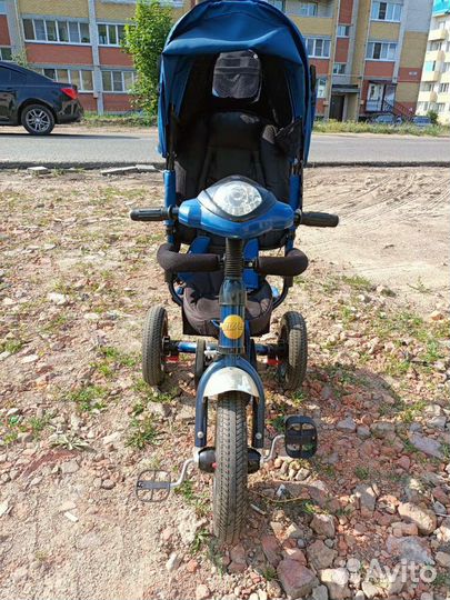 Детский велосипед трехколесный с ручкой