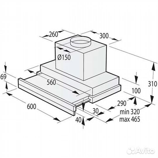 Вытяжка встраиваемая в шкаф Gorenje BHP643oraw