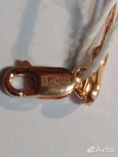 Браслет красное золото. 17 см. Снейк. Новое