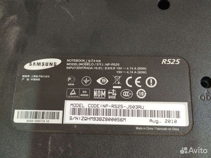 Корпус наутбука Samsung