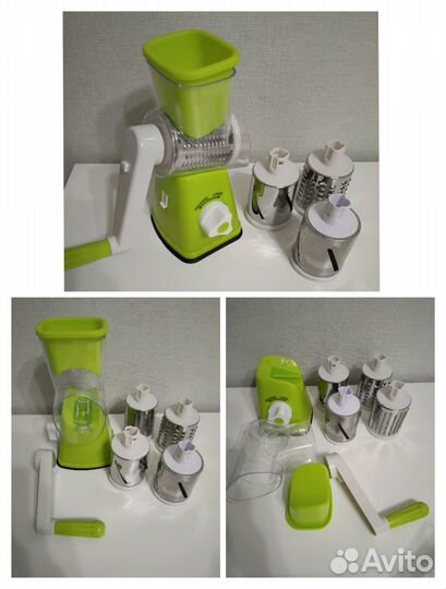 Ручная терка овощерезка с насадками для овощей