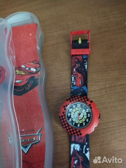 Часы swatch flik flak детские Тачки Cars pixar