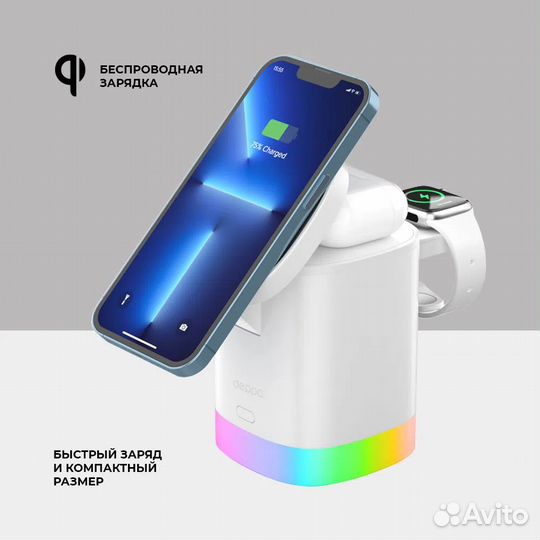Зарядная станция Deppa MagSafe Tower Stand 3 в 1
