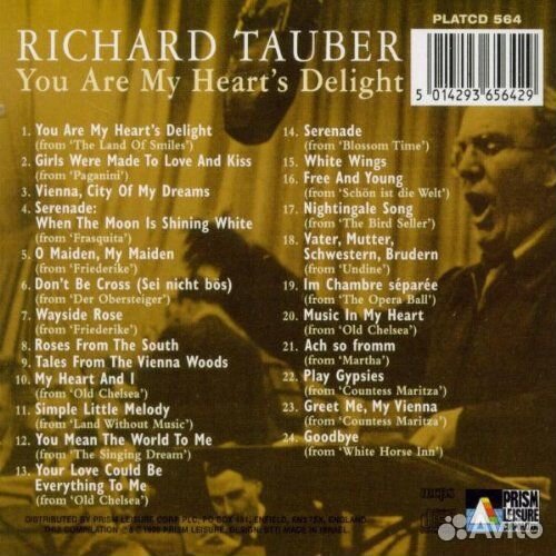 Tauber: You Are My Heart's Delight (1 CD)