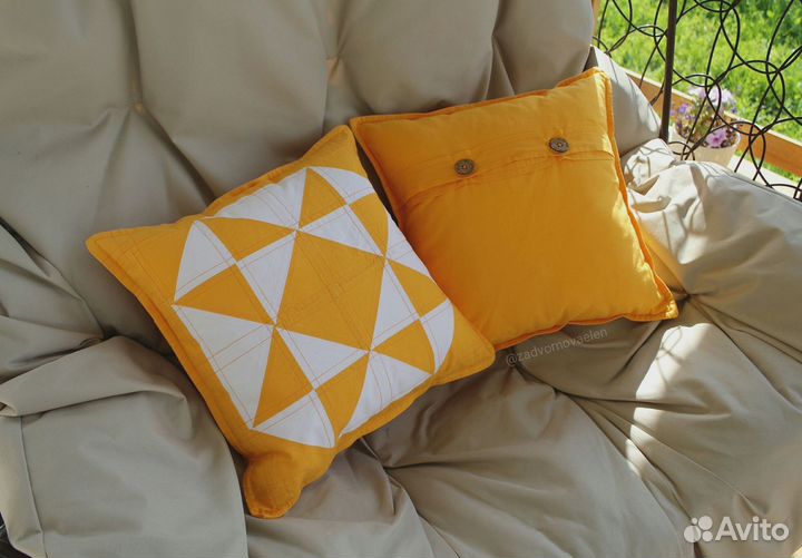 Лоскутная декоративная подушка, наволочка, декор