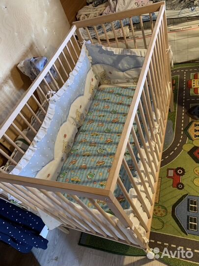 Детская кровать IKEA с матрасом