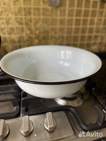 Кастрюля тазик эмалированный