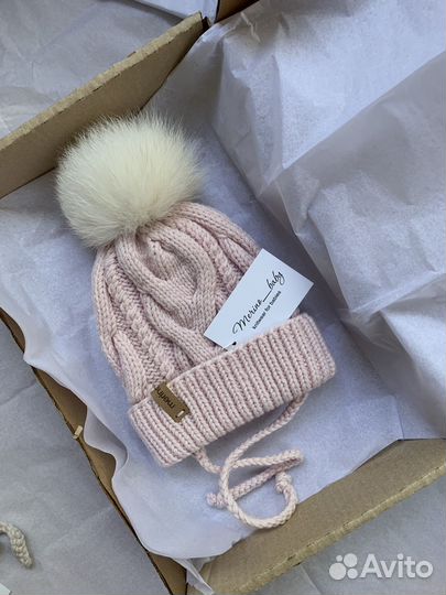 Шапка зимняя для девочки 44- 46