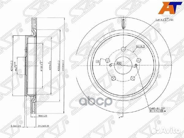 Диск тормозной зад RX450H/350/200T 15- ST-42431
