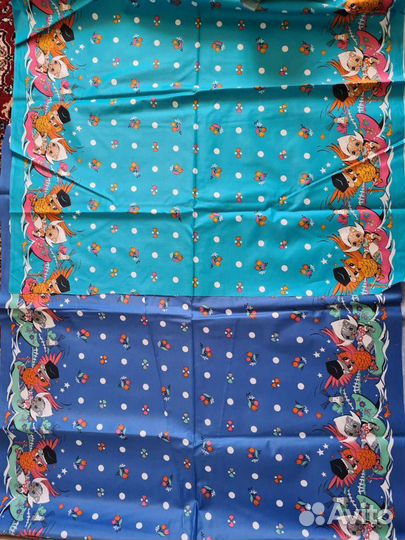 Ткань ситец плотный хлопковая с детским рисунком