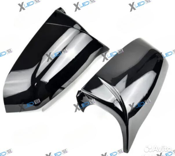 BMW E60 крышки зеркал М чёрные глянец