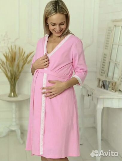 Халат и сорочка для кормления в роддом