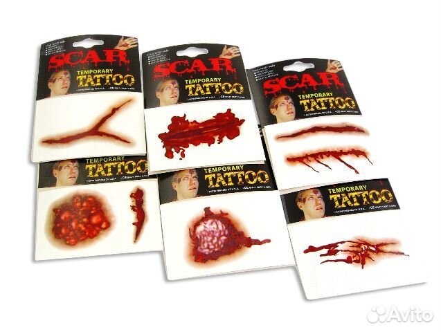 Переводные татуировки в виде шрамов