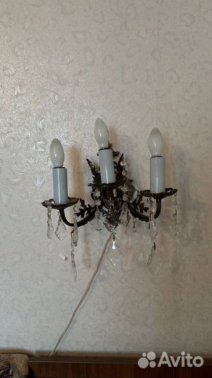 Винтажный хрустальный ночник Bohemia