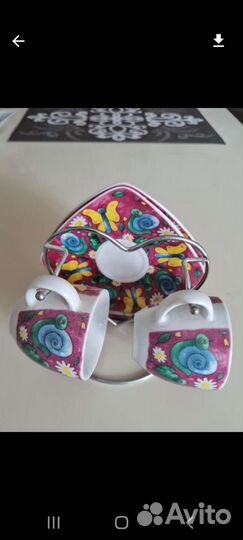 Кофейный набор(пара) без коробки,новая