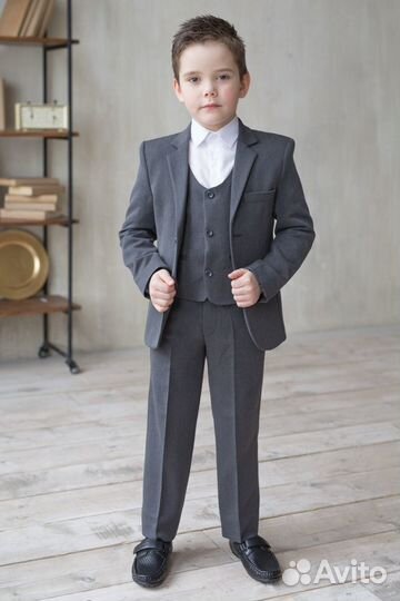 Костюмы школьные серый-синий-черный. Магазин