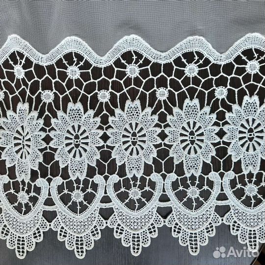 Занавеска тюль с кружевом