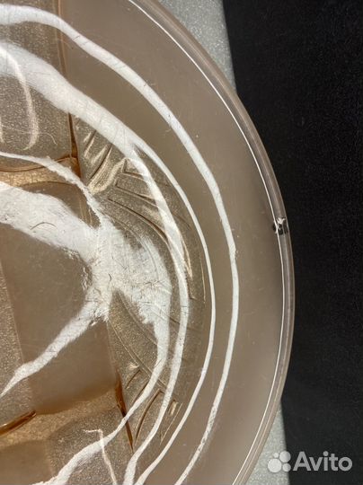 Блюдо Тарелка Розовое стекло