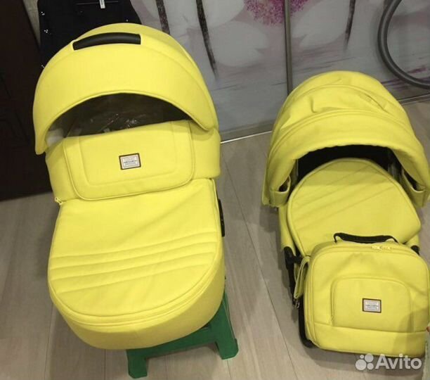 Коляска 2 в 1 adamex экокожа