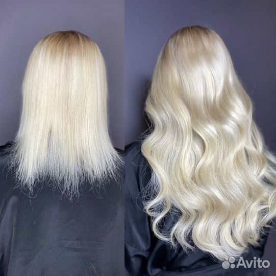 Наращивание волос цветные пряди