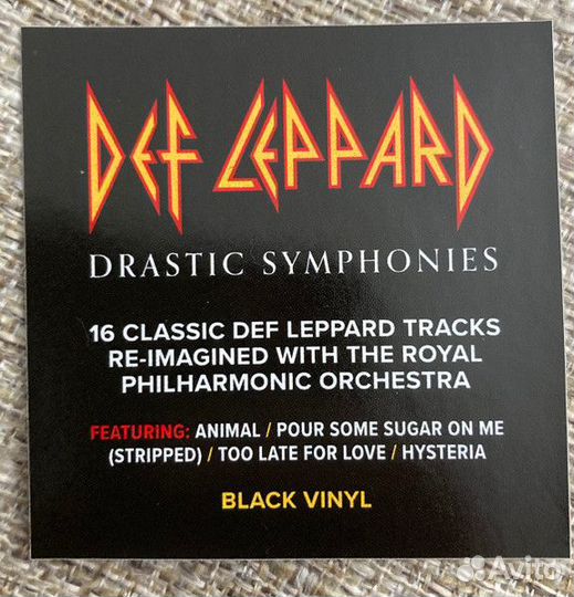 Виниловая пластинка Def Leppard - Drastic Symphoni