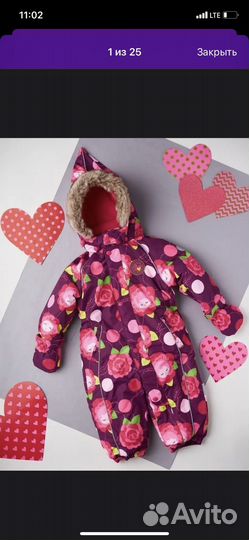 Комбинезон демисезонный для девочки 92