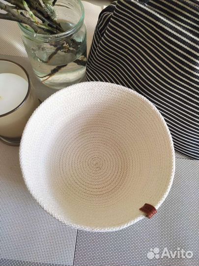 Набор плетеных корзин для хранения