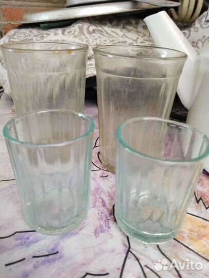 Стаканы граненые и граненые стопки СССР
