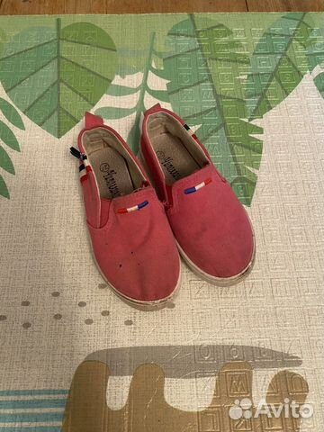 Розовые слипоны кеды 27