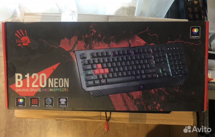 Игровая клавиатура bloody b120 neon
