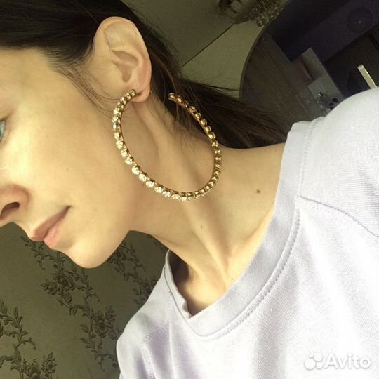 Серьги-кольца крупные