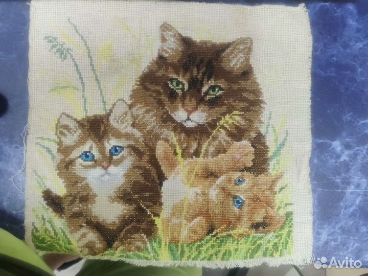 Готовая картина вышитая крестом. Ручная работа