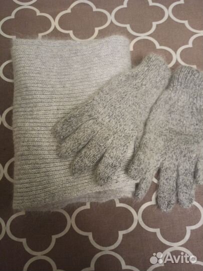 Перчатки, шарф