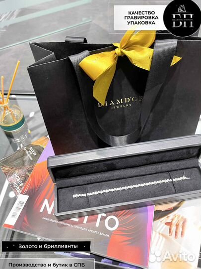 Теннисный браслет Cartier с бриллиантами 1,80ct